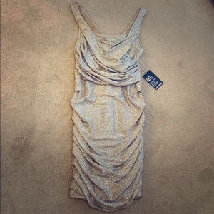 Express gold shimmer dress